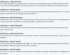 Sage R8 Core Fly Rods 36 Sage R8 Core Fly Rods -Sticky Baits-winkel Sage R8 Core Fly Rods 03 1600 XX size chart 2