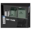 Stanley Adventure Steel Shots Flask Gift Set Hammertone Green -Sticky Baits-winkel Stanley The Pre Party Shotglass Flask Set Hammertone Green 550x550w