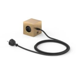Square 1 Verlengsnoer Met Usb / Magneet, Messing