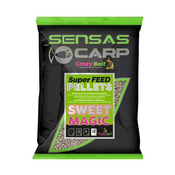 SENSAS Crazy Bait Super Feed Pellets - Sweet Magic 3 SENSAS Crazy Bait Super Feed Pellets - Sweet Magic