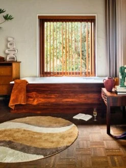 HKliving Natural Waves Badmat Ø120cm - TTK3107 -Sticky Baits-winkel hkliving natural waves badmat 120cm ttk3107 5