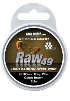 Savage Gear High Carbon Raw 49 Steel Wire (staaldraad) 0.54 Mm