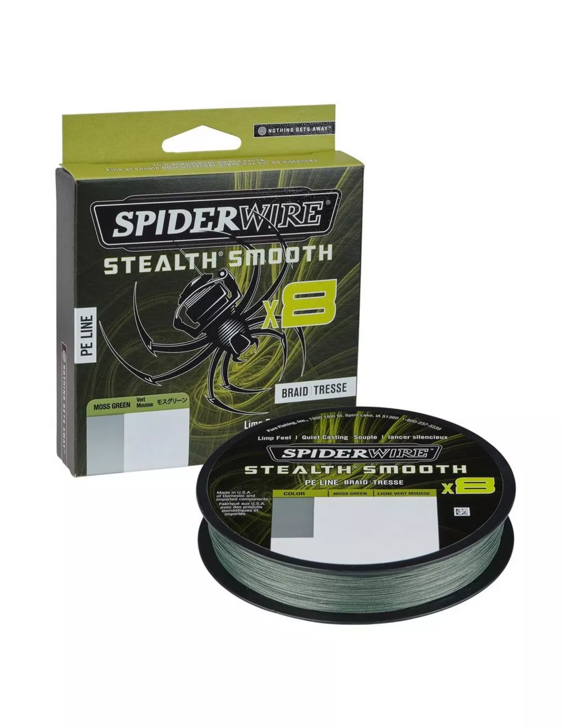SPIDERWIRE STEALTH SMOOTH 8 GREEN (150 MTR) 3 SPIDERWIRE STEALTH SMOOTH 8 GREEN (150 MTR)