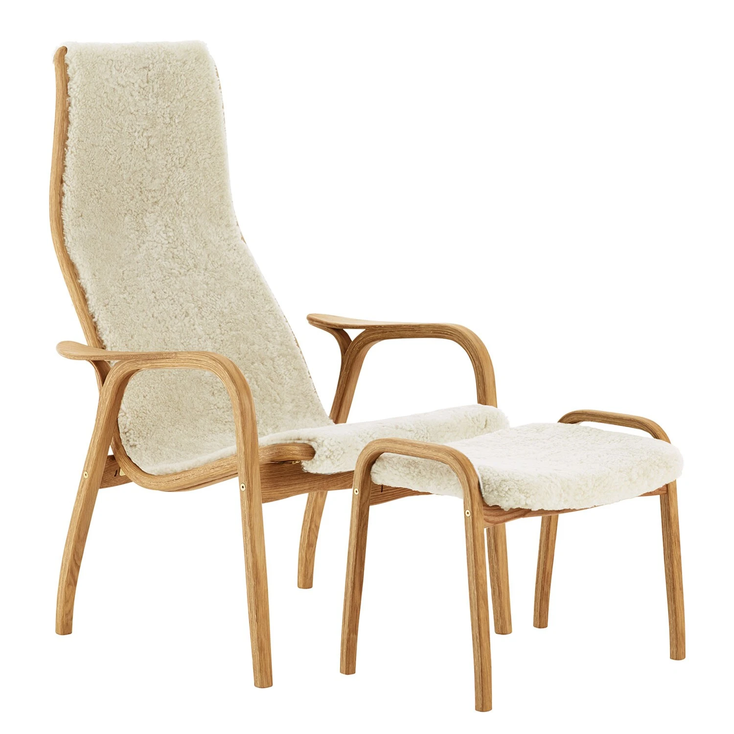 Swedese Lamino Set Schapenvacht/Eiken, Moonlight 3 Swedese Lamino Set Schapenvacht/Eiken, Moonlight