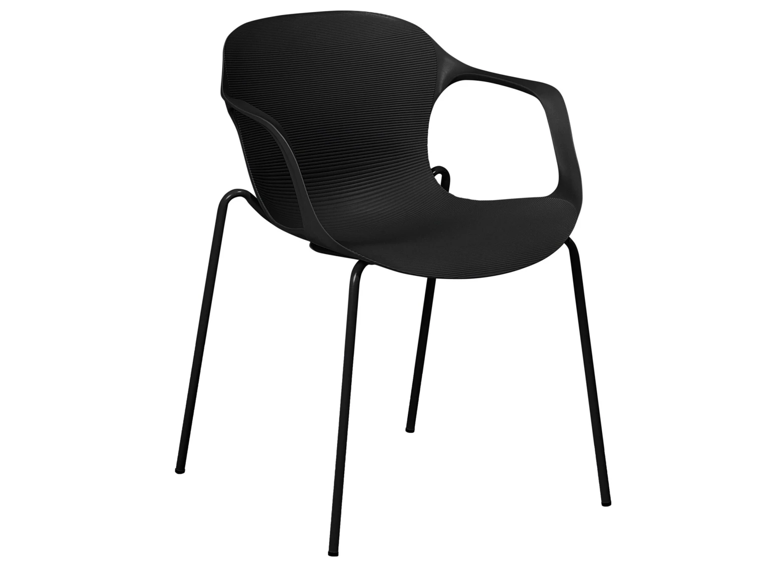 Eetkamerstoel Set Van 2 Kunststof Zwart ELBERT - Afbeelding 5