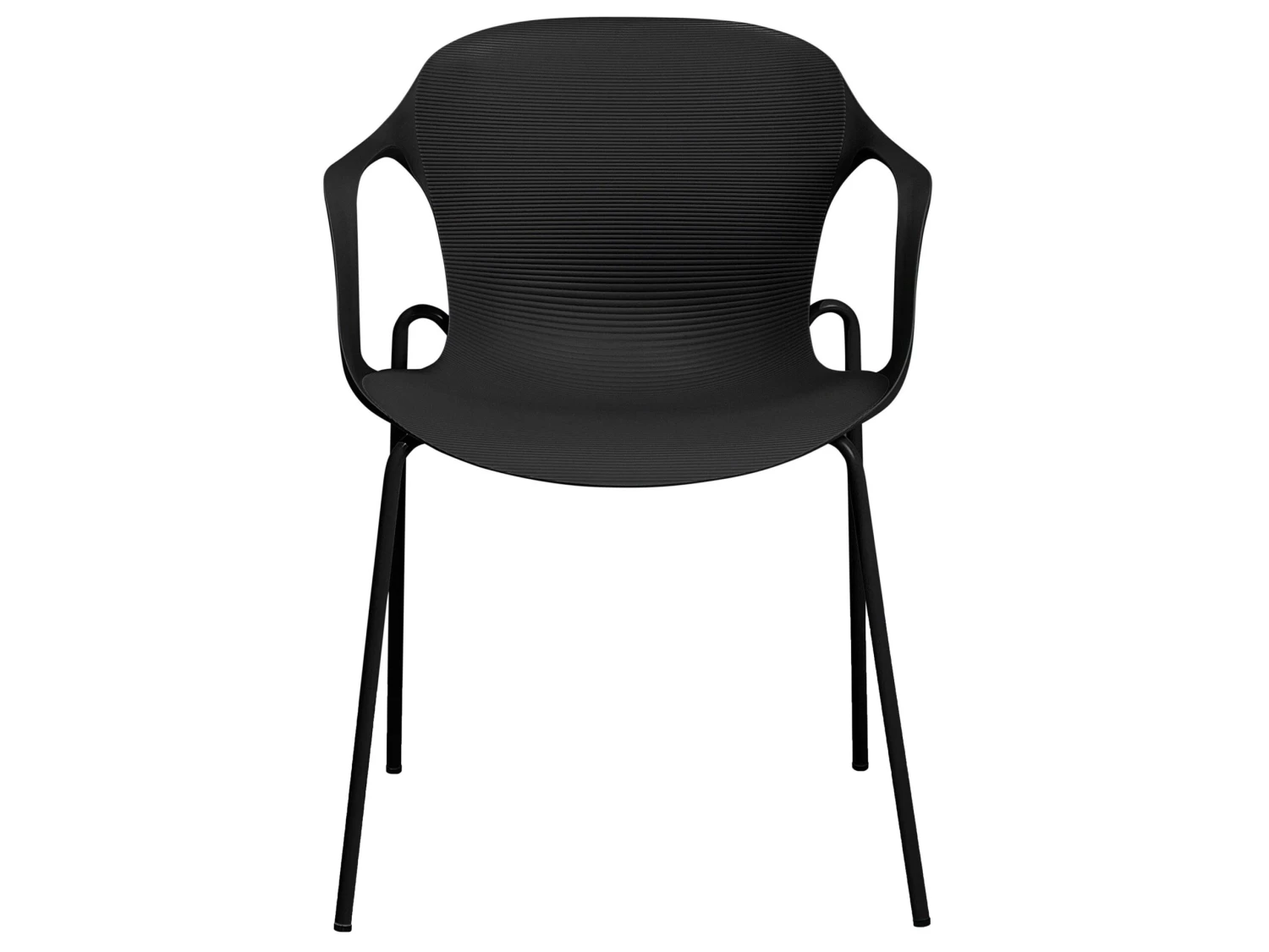 Eetkamerstoel Set Van 2 Kunststof Zwart ELBERT - Afbeelding 4