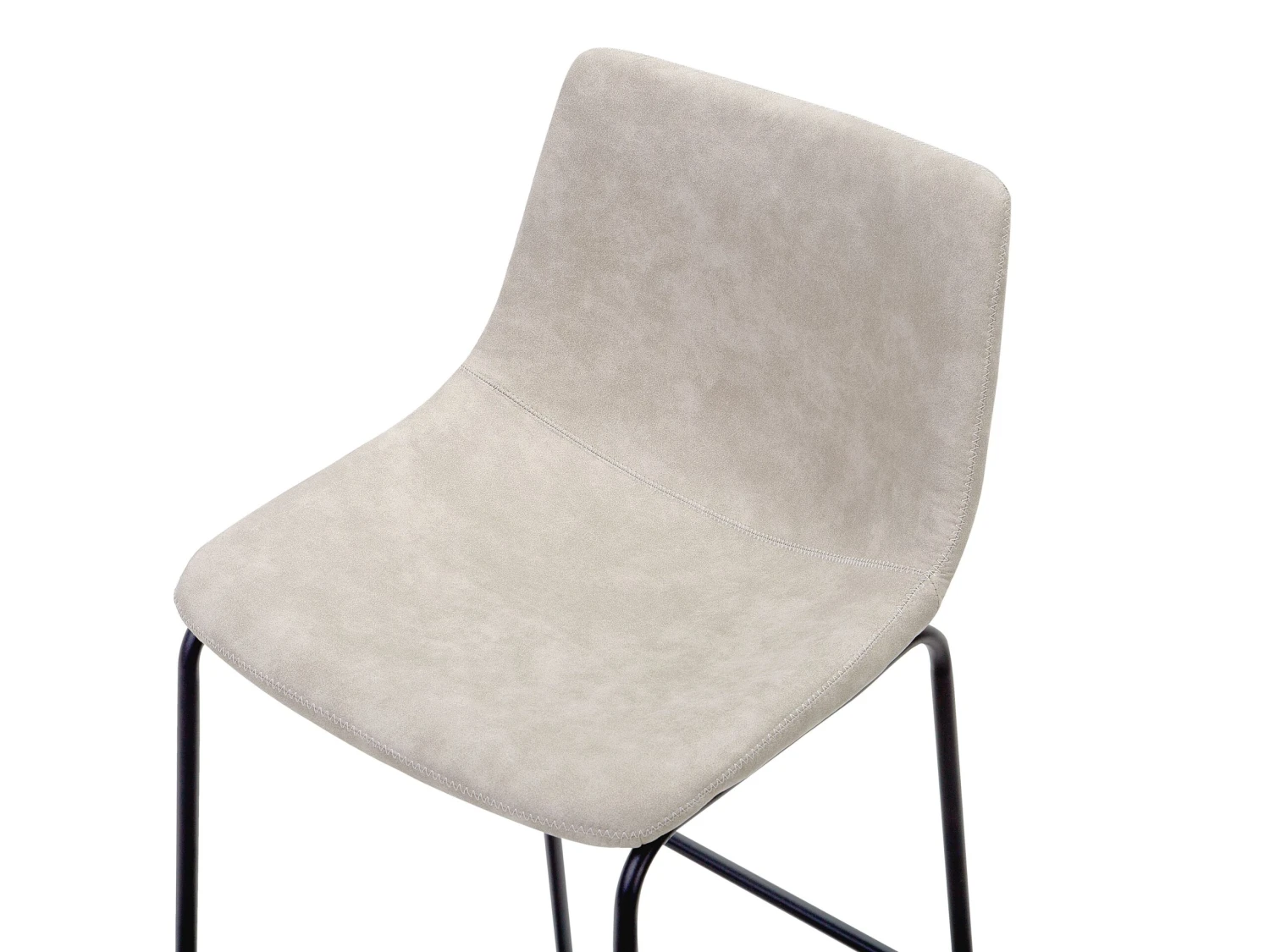 Barkruk Set Van 2 Stof Beige FRANKS - Afbeelding 10